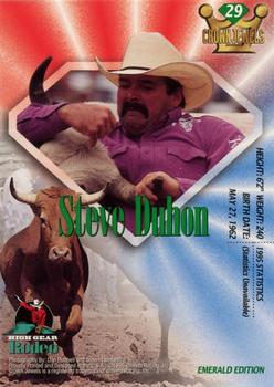1996 High Gear Rodeo Crown Jewels - Emerald #29 Steve Duhon Back